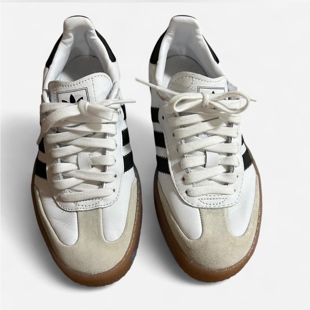 Adidas Classic White and Black Trainers